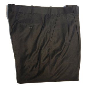 Perry Ellis Portfolio Men's Classic Fit Cuffed Dress Pants Black Size 42x32